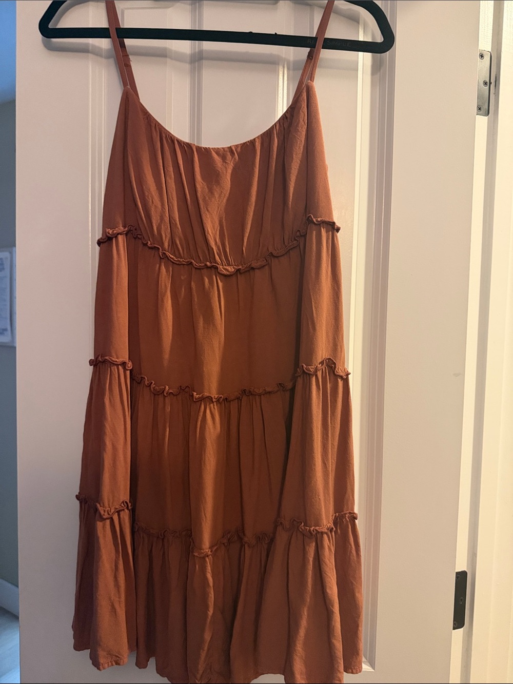 Aeropostale Brown Tiered Dress Medium